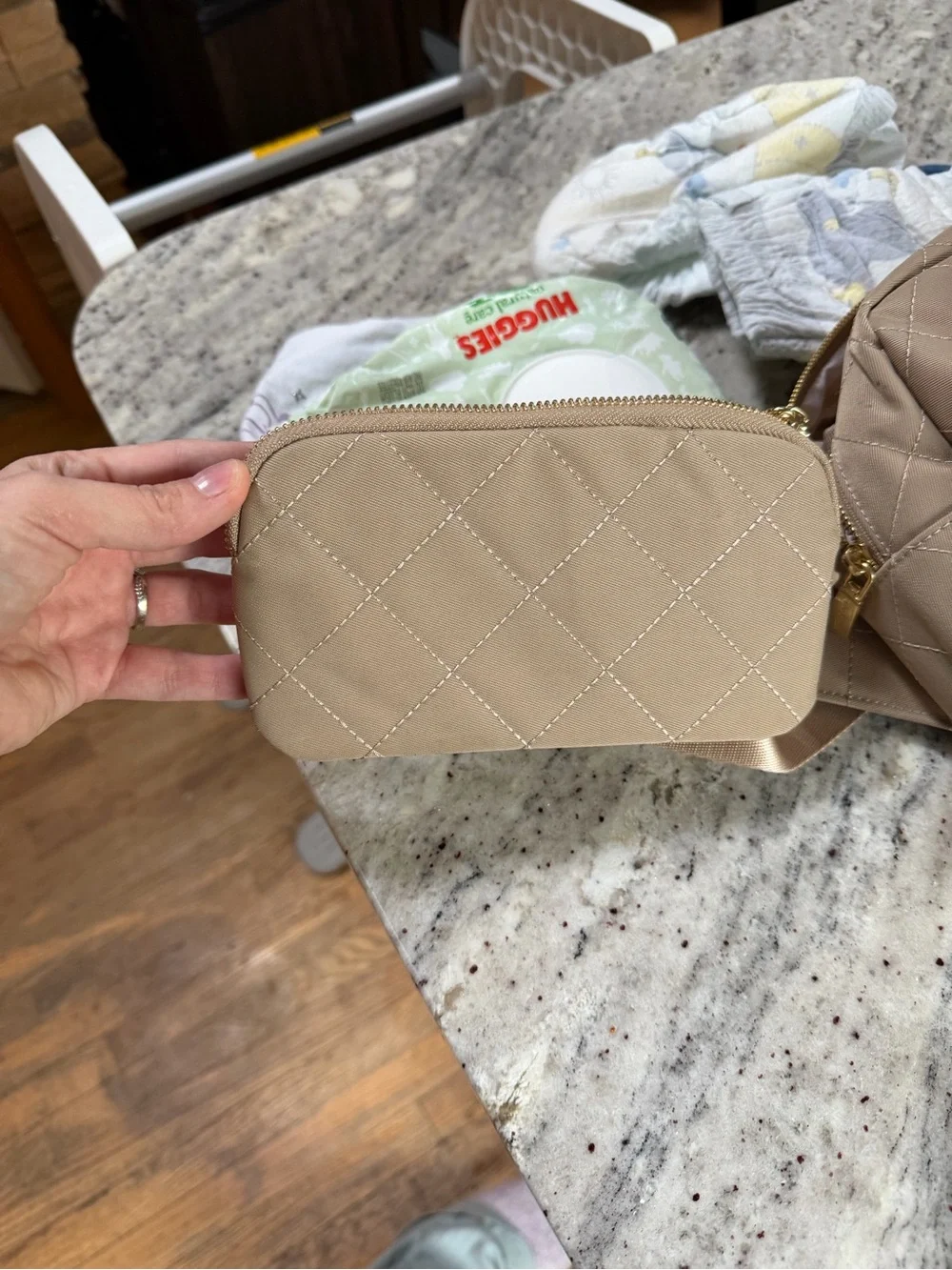 Lion & light- jetsetter mini diaper bag - beige